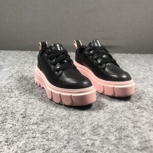 Sorel Platform Shoes Womens 8 Black Pink Animal Print Waterproof NL5017-011